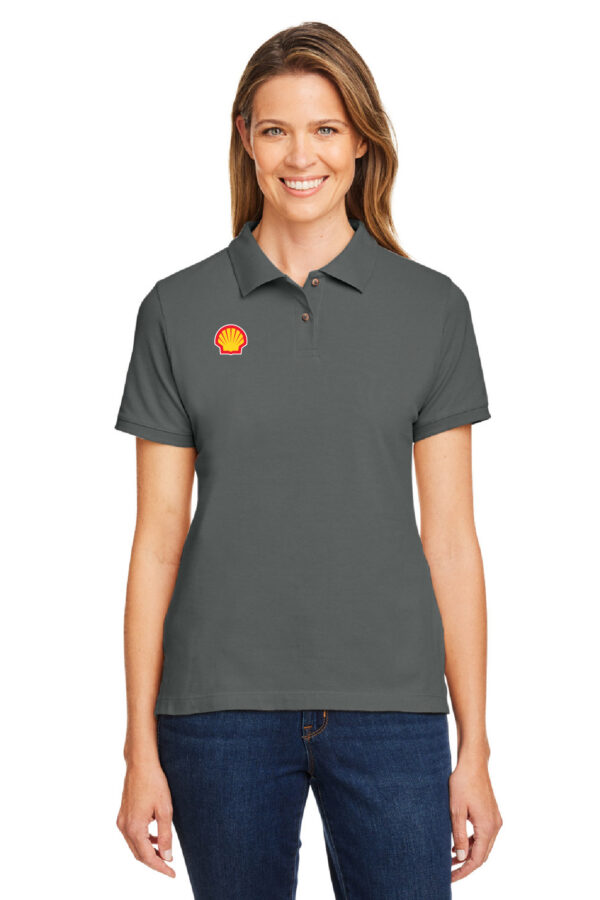Harriton Ladies Ringspun Cotton Short-Sleeve Polo (Shell M and 2XL ONLY)